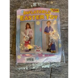 Blow Up Inflatable Girl Bunny Toy New 36" Vintage Deadstock Easter Gift Idea